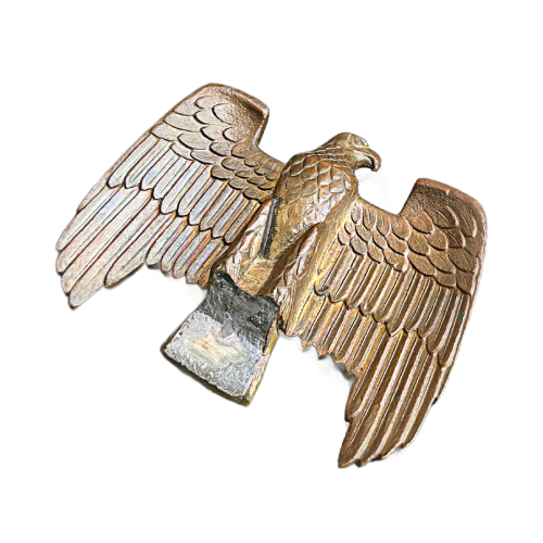 WW2 German Third Reich Bronze Eagle From Dachau Concentration Camp In 1945 - Image 3