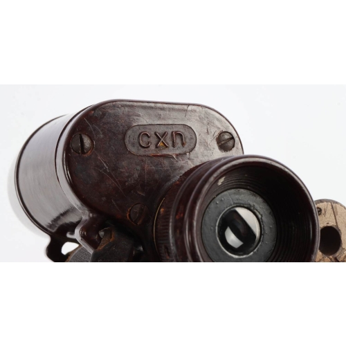 WW2 German RARE Wehrmacht Dienstglas 6x30 Bakelite Binoculars with Rigid Leather Carrying Case (Original) - Image 6