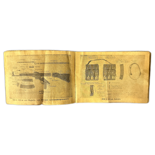 WW2 Original Very Rare German STG44 Assault Rifle Butt Stock field Manual Dated 1944 - Image 3