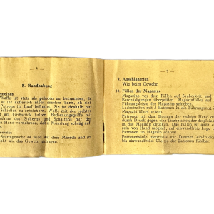 Alternative view of WW2 Original Very Rare German STG44 Assault Rifle Butt Stock field Manual Dated 1944