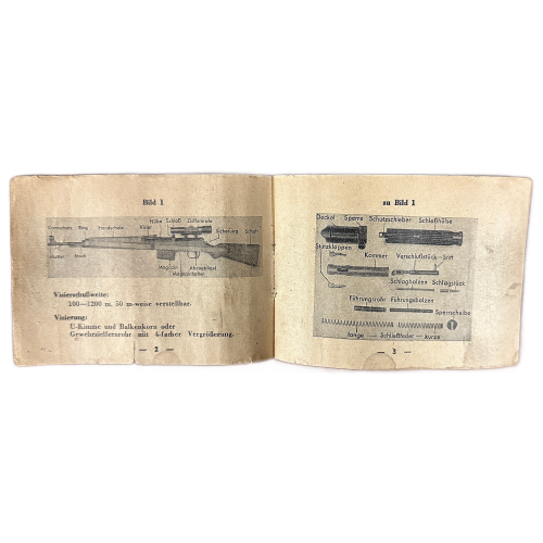 WW2 Original Very Rare German K43 Rifle Butt Stock field Manual (Original) - Image 3