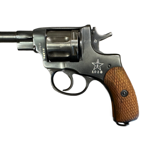 WW2 1940 Russian M1895 Nagant ZHO Revolver with Holster Rig (Original) - Image 7